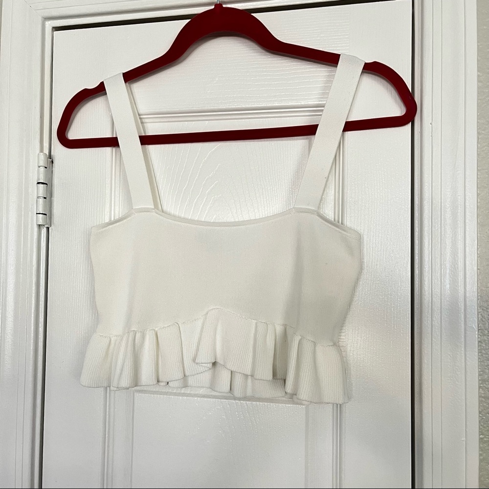 Zara Crop Ruffle Tank